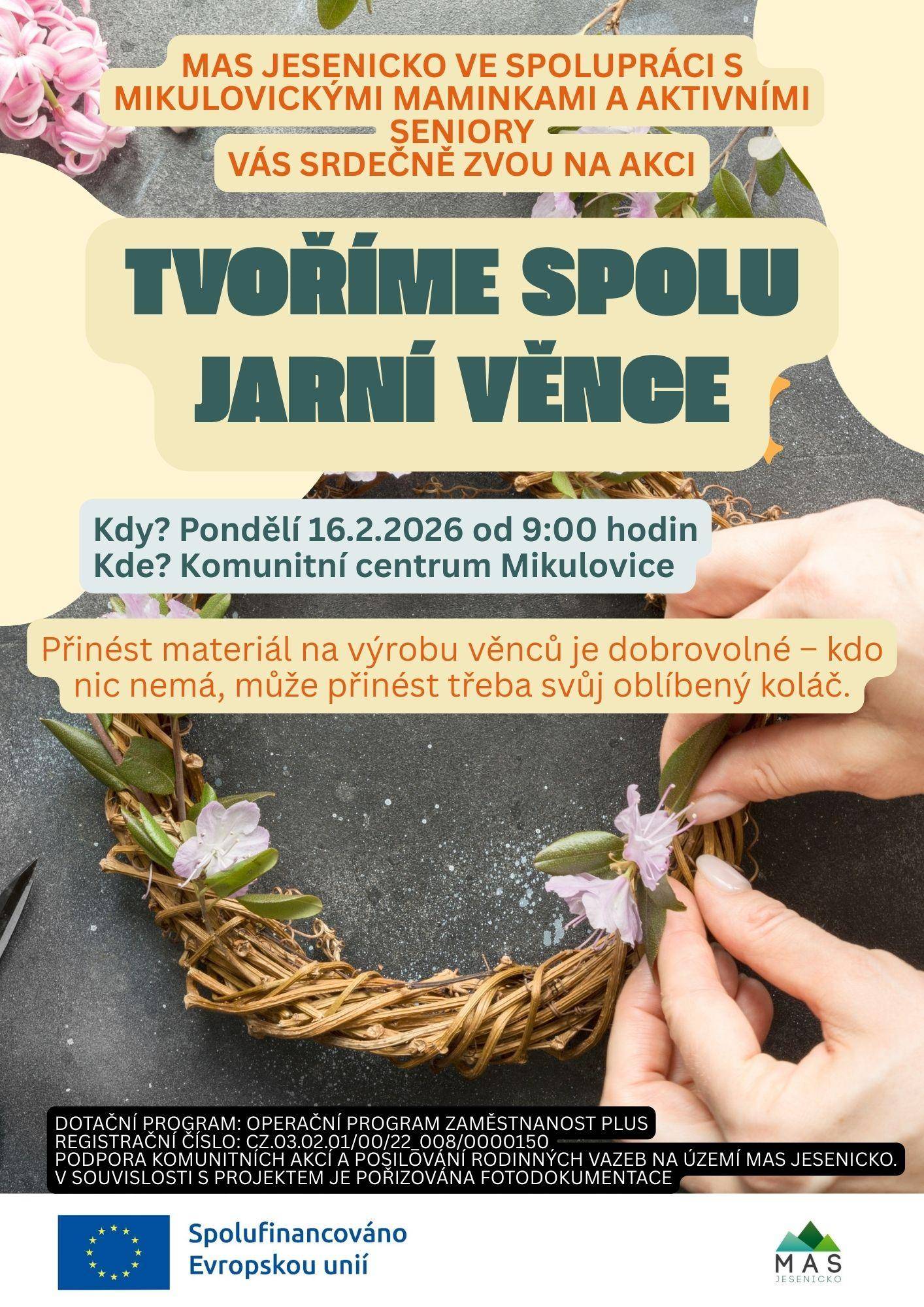 16.2.2026 Tvoříme spolu jarní věnce