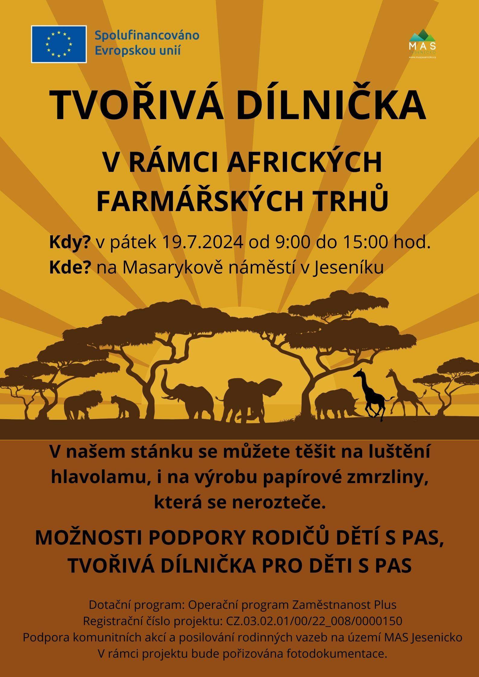 Tvořivá dílnička na trzích