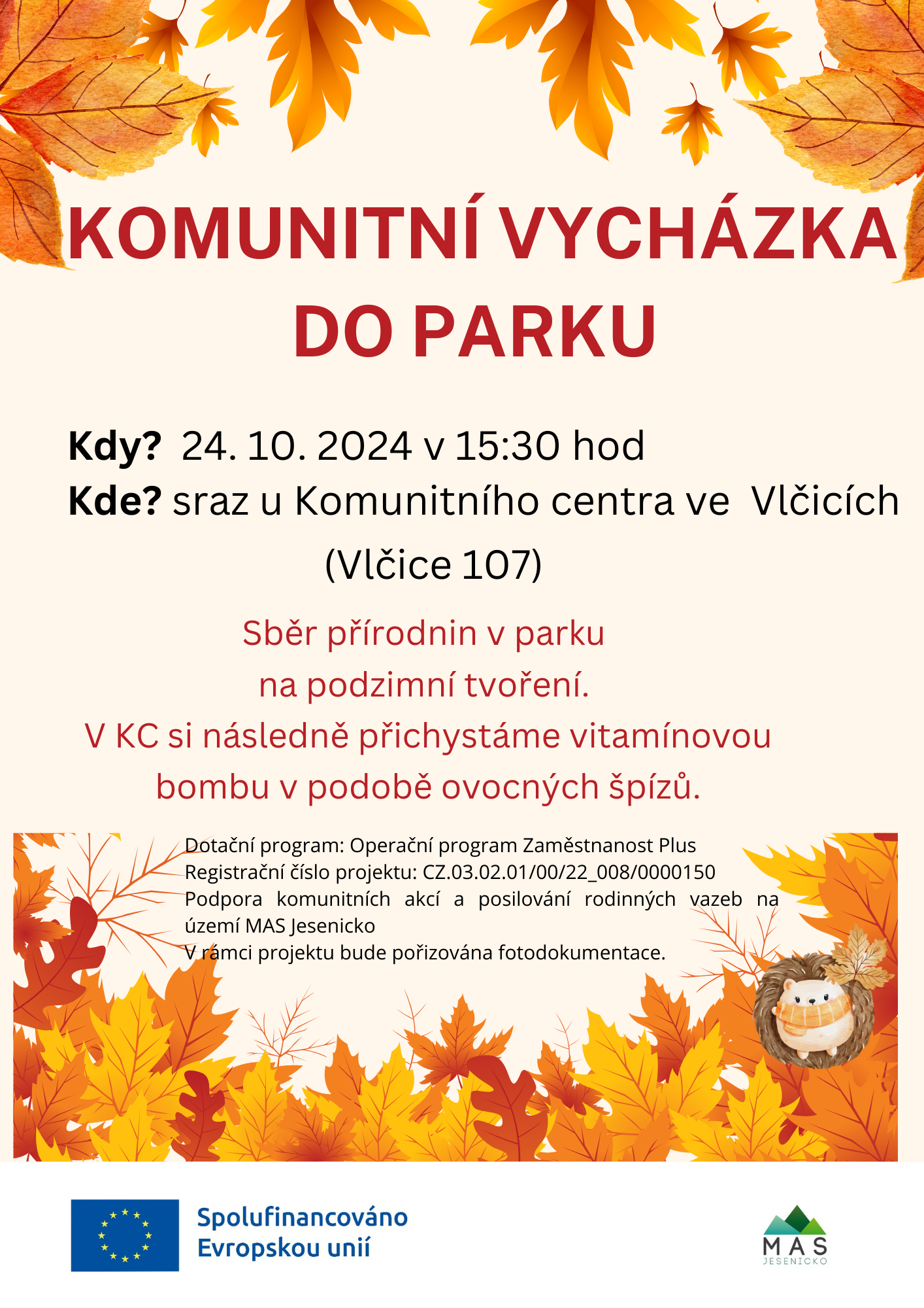 Komunitní vycházka do parku ve Vlčicích