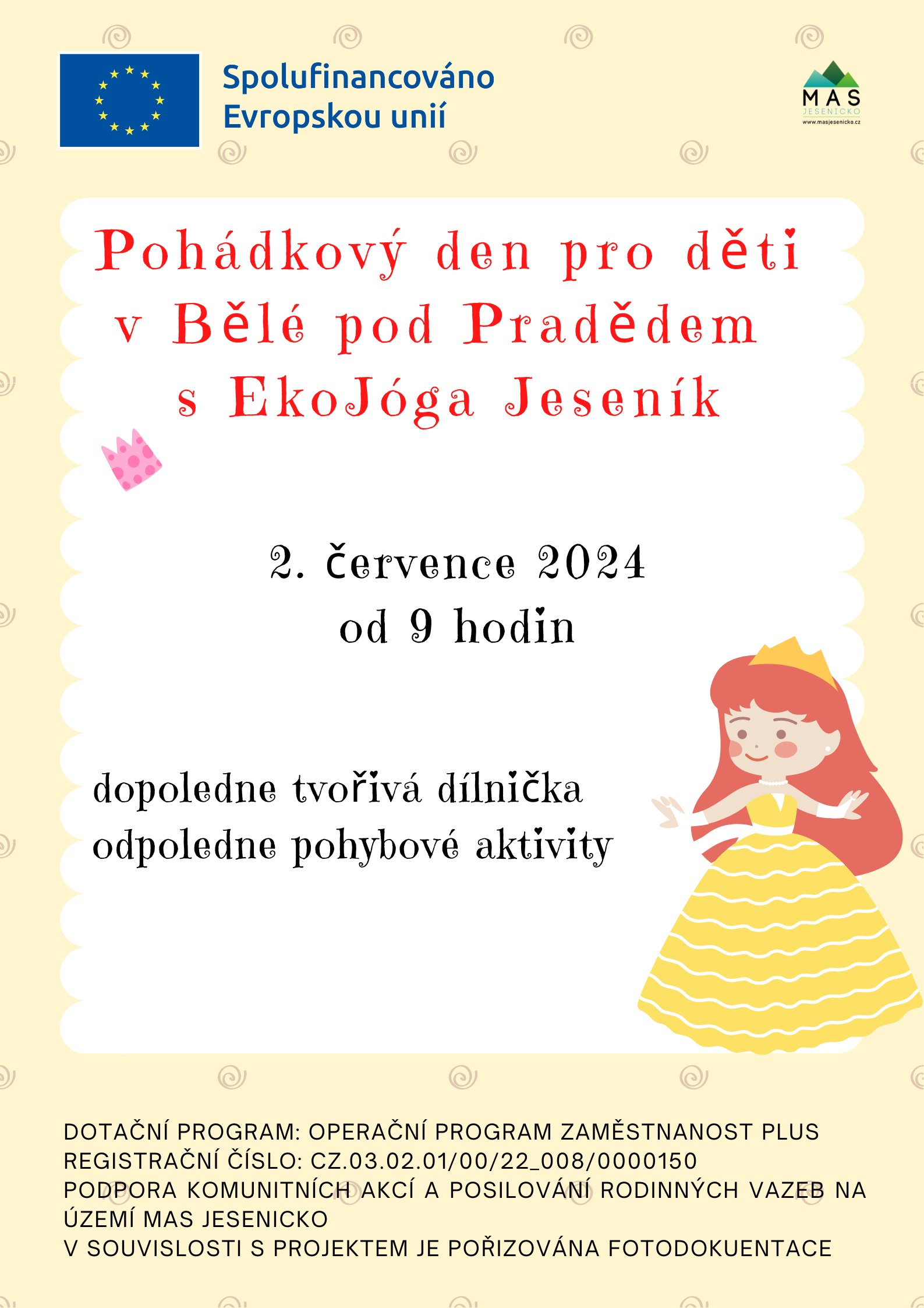 Pohádkový den pro děti v Bělé pod Pradědem s EkoJóga Jeseník
