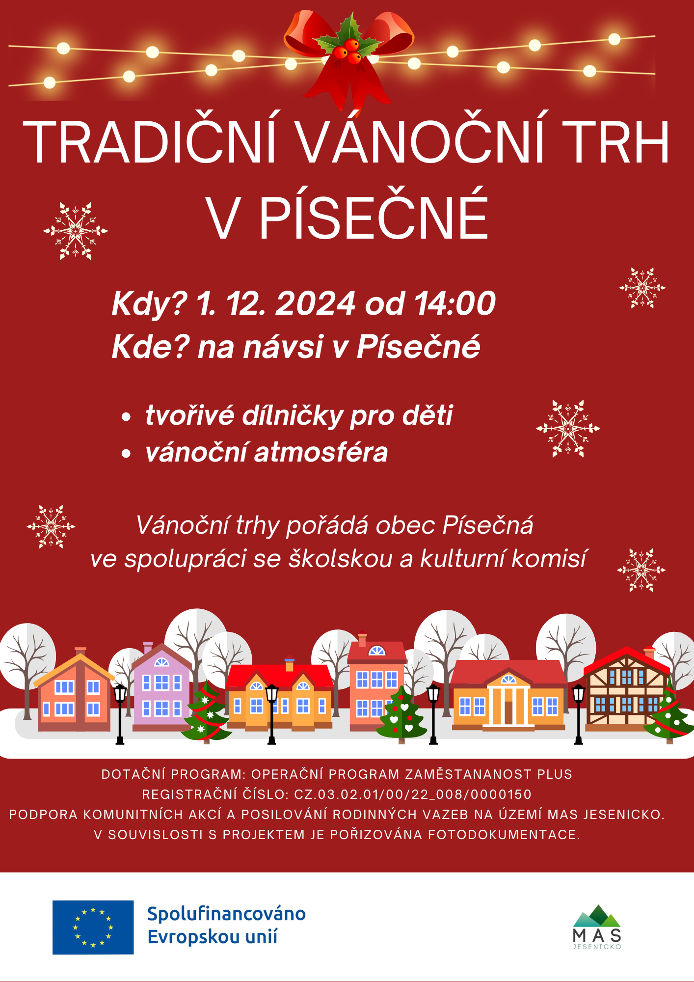 TRADIČNÍ VÁNOČNÍ TRH V PÍSEČNÉ