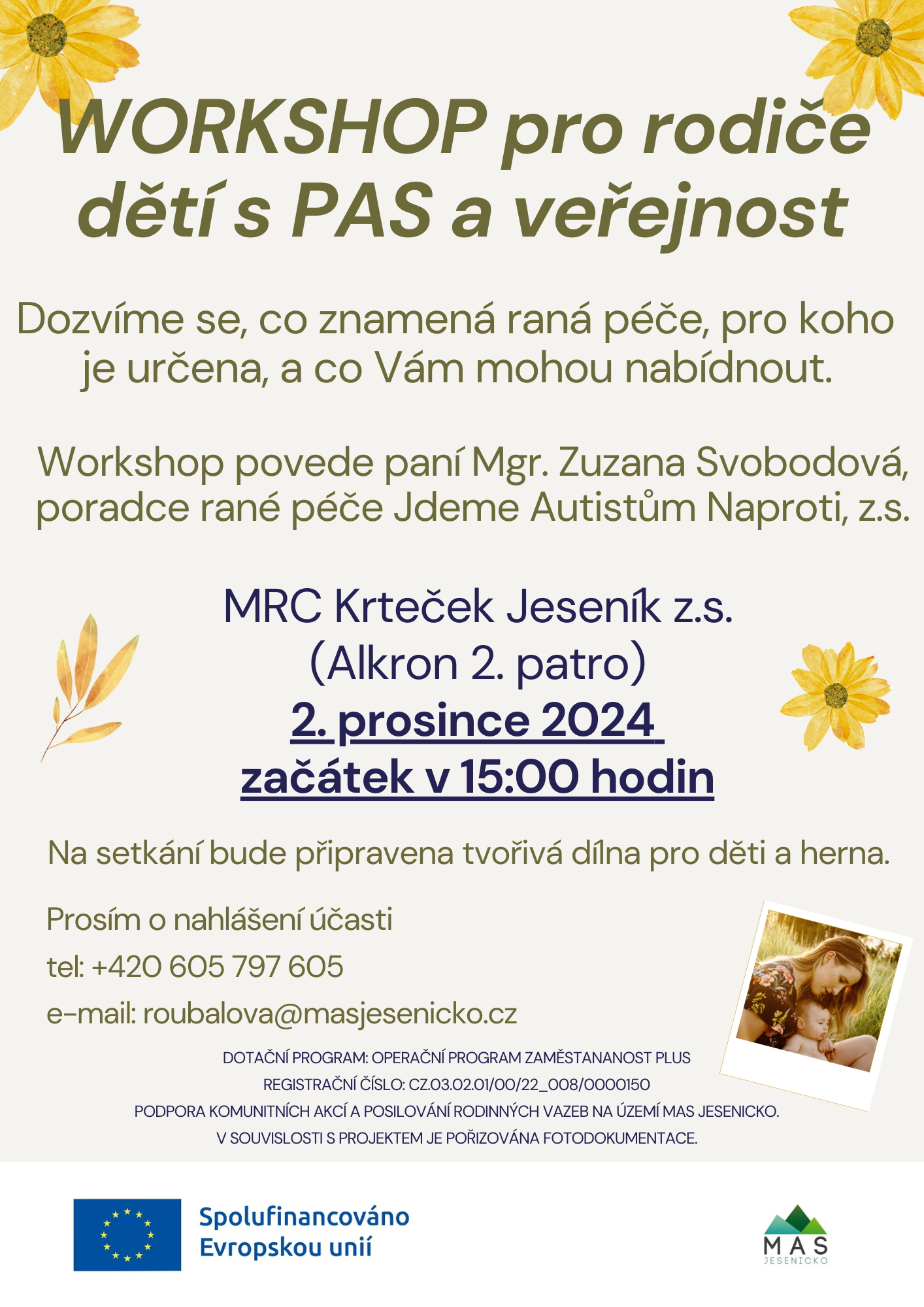 WOKRSHOP PRO RODIČE DĚTÍ S PAS A VEŘEJNOST