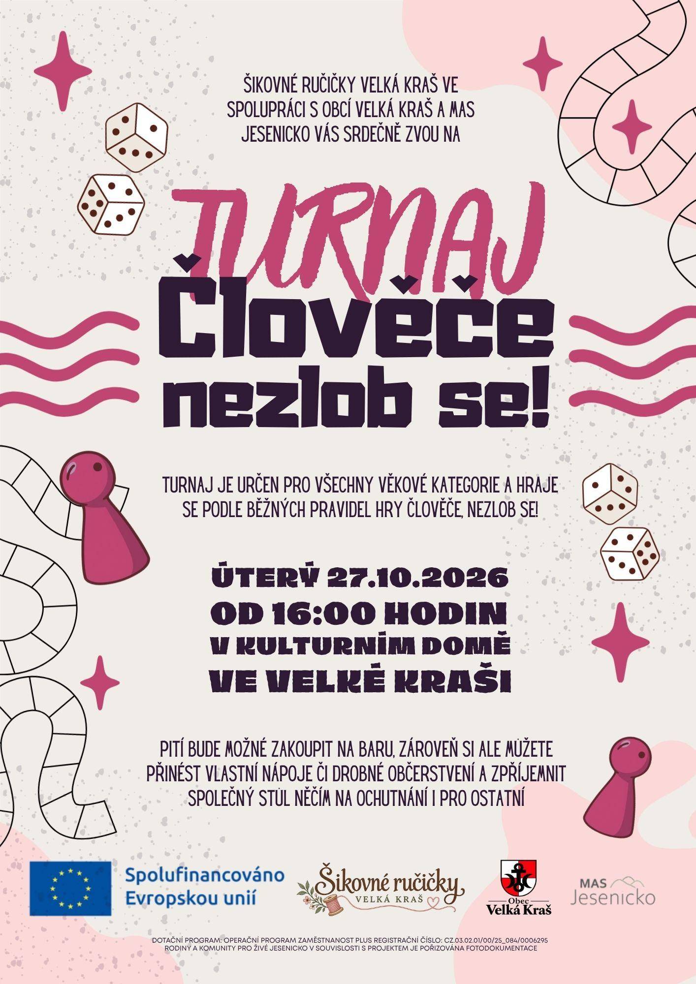 27.10.2026 turnaj v ČLOVĚČE NEZLOB SE!