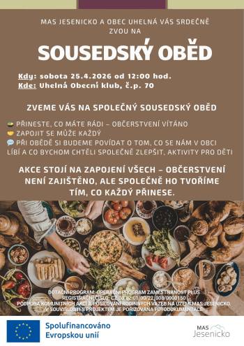 25.4.2026 Sousedský oběd v Uhelné