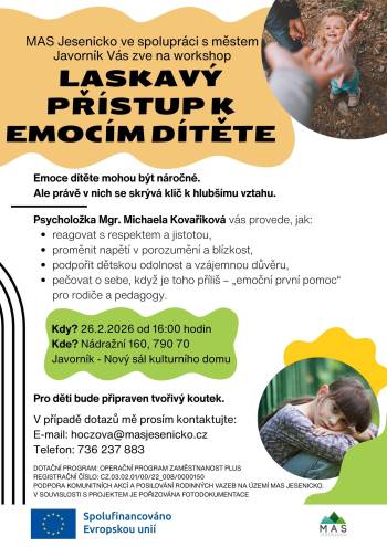 Laskavý přístup k emocím dítěte Javorník