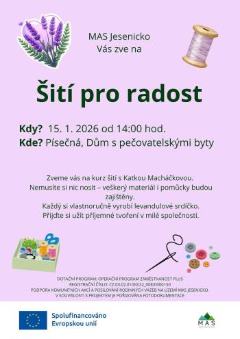 15. 1. 2026 ŠITÍ PRO RADOST