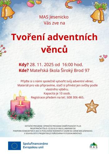 28. 11. 2025 TVOŘENÍ ADVENTNÍCH VĚNCŮ