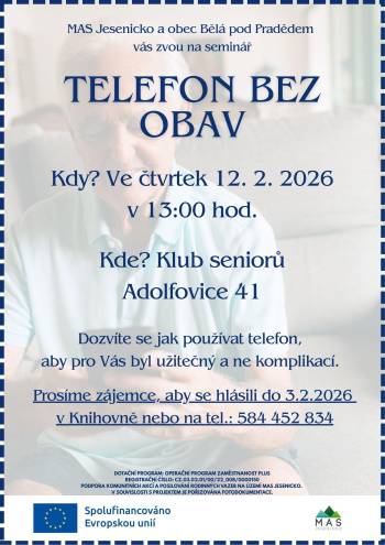 Práce s telefonem pro seniory