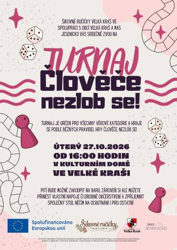 27.10.2026 turnaj v ČLOVĚČE NEZLOB SE!